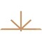 Ekena Millwork Kennewick Timber Gable Bracket, Western Red Cedar, 96"W x 44"H x 1 1/2"D x 3 1/2"F, 11/12 Pitch GBW096X44X0204KEN00SWR - alternate 1